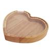 Heart Shaped Storage Box Transparent Acrylic Panel Wooden Display Case for Jewelry Coin Saving 20x18