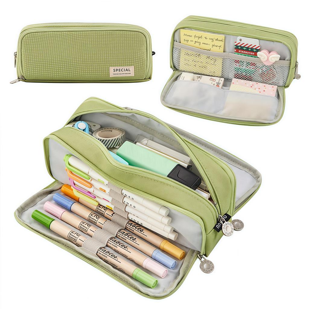Large-capacity pen case, portable pen case, spacious storage space durable and beautiful, a necessity for students and offices