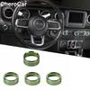Air Conditioner/Headlight Switch Knob Trim for 2018+ Jeep Wrangler JL JT Green