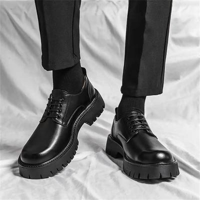 Eleganz Herren Schuhe mit dicker Sohle Hochzeit Absatz Herren Schwarze Stiefel Herren Kleider Sneaker Sport Laufen Spezial Weit Straße