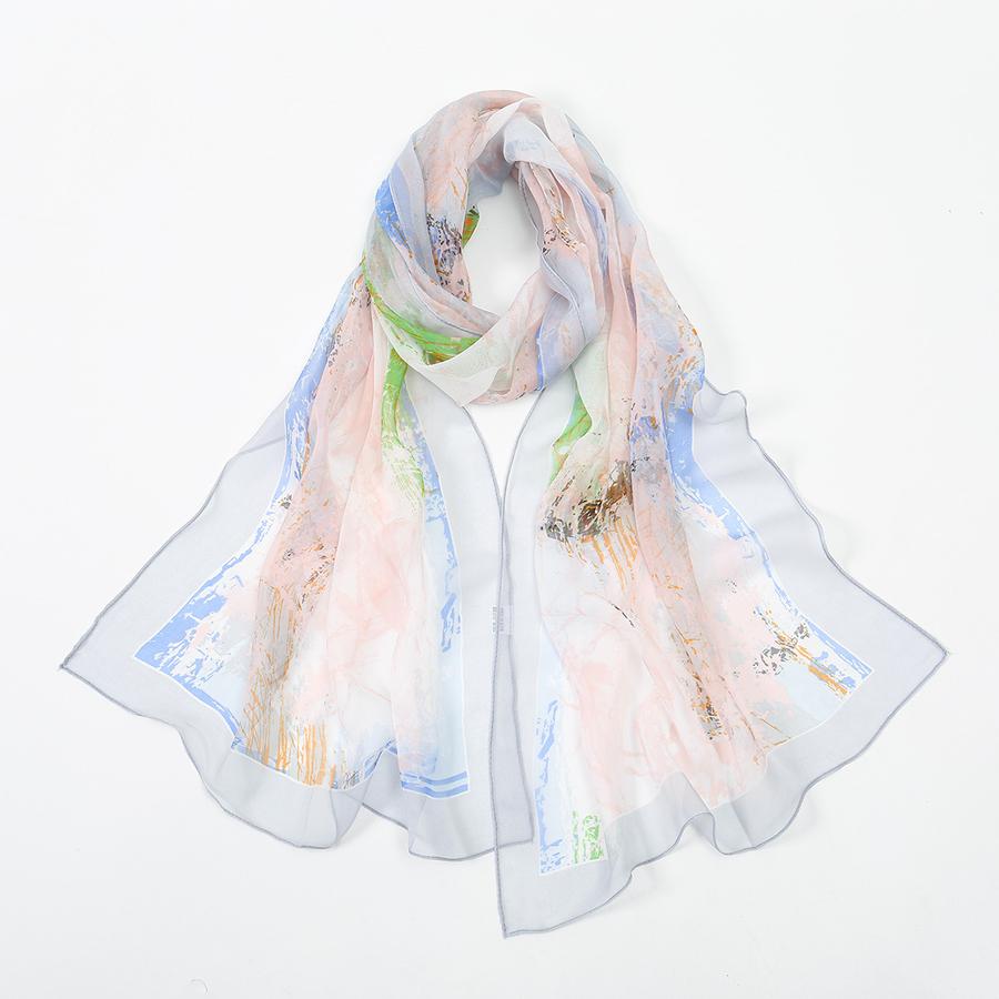 Summer Fashion Chiffon Sunscreen Scarf High-End Beach Towel Women's Decoration Scarf Shawl