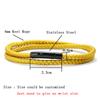 New In 4mm Keel Rope Bracelet For Men Stainless Steel Luxe Braclet Homme Press Lock Clasp Cord Macrame Braslet Pulsera Tela Gift