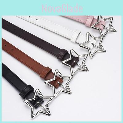 Trendy Pu Leather Star Emblem Belt For Women Perfect For Dresses And Casual Outfits
