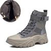 Martin boots women's autumn 2026 new three-color Internet celebrity locomotive boots thin breathable handsome heightening trend short boots