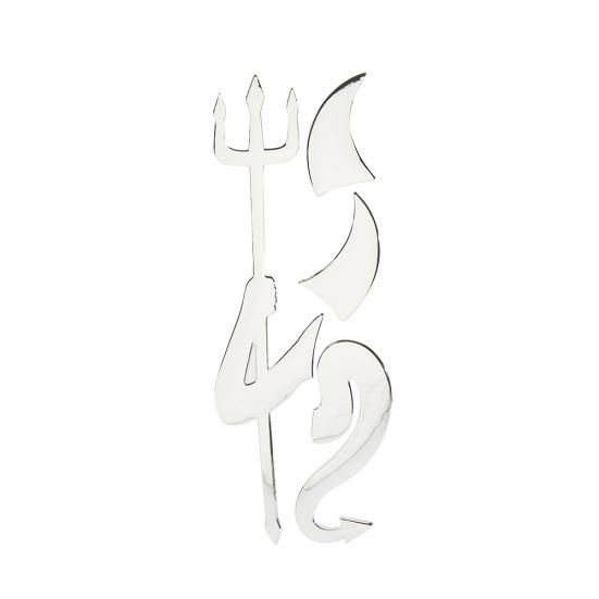 

Автомобильный стайлинг 3D забавная наклейка Маленький Дьявол Автомобильная наклейка Украшение серебряный