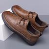 Popular leather shoes men's business leisure autumn new pedal shoes men's non-slip breathable soft sole versatile dad shoes