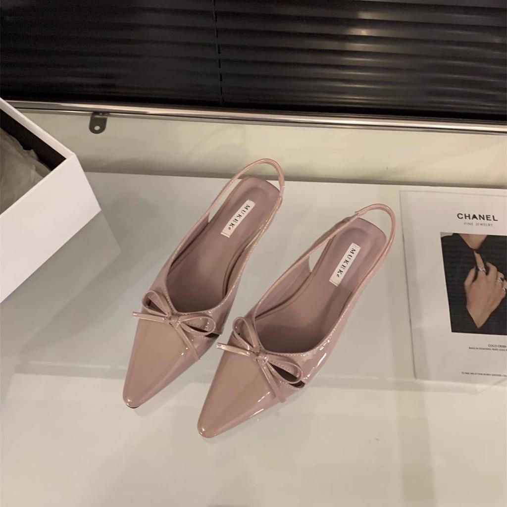 Fashion Summer Fashion Butterfly-knot Women Sandals Shallow Slip On Slingbacks Ladies Casual Dress Street Style Flats Shoes