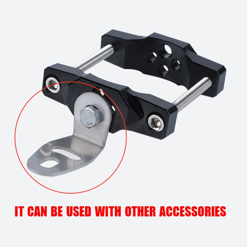 Mount Bracket Handlebar Bumper Black Clamp Motorcycle 17-54mm Aluminum Alloy High Quality For Front Shock Absorber