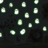 Night Light Room Wall Accents Halloween Glow-in-the-Dark Stickers, Cute Cartoon Pumpkin Ghost Decals, Waterproof Removable Atmosphere Decor