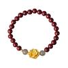 Tiqia's echtes Foto eines Damen-Lotus-Zinnoberarmbands in Lila-Gold-Sand/Kaiser-Sand-Tierkreiszeichen-Armband - Nationaler Trend