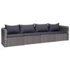 Day and Night - Day and Night 4-piece Garden Sofa Set and Gray Synthetic Rattan Cushions