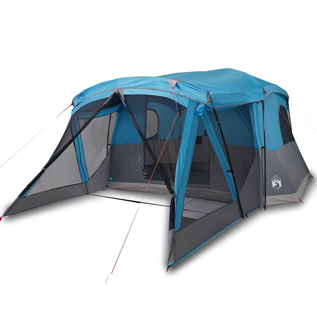 4-Personen-Campingzelt mit Vorzelt Blau Wasserdicht