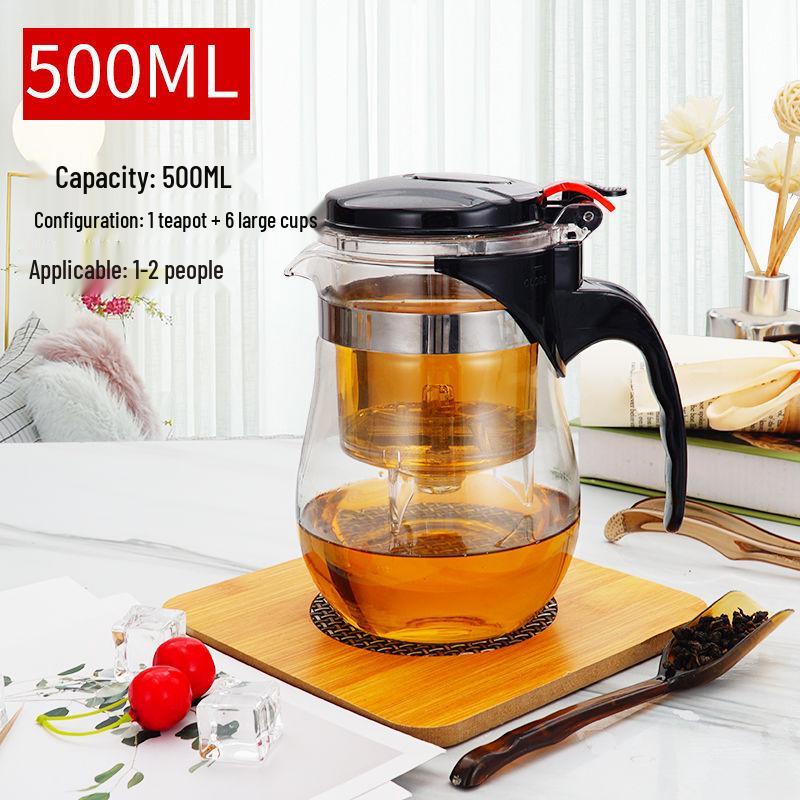 Elegant Multi-purpose Teapot with One-key Filter - Glass Tea Brewing Set & Gift with Custom Logo Print