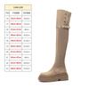 Thick-soled over-the-knee boots for women's autumn and winter new small suede thin long boots retro two-wear tall knight boots