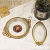 European Glass Storage Tray Retro Relief Decor Cosmetic Container Creativity Bathroom Soap Dishes Home Decoration Ornaments