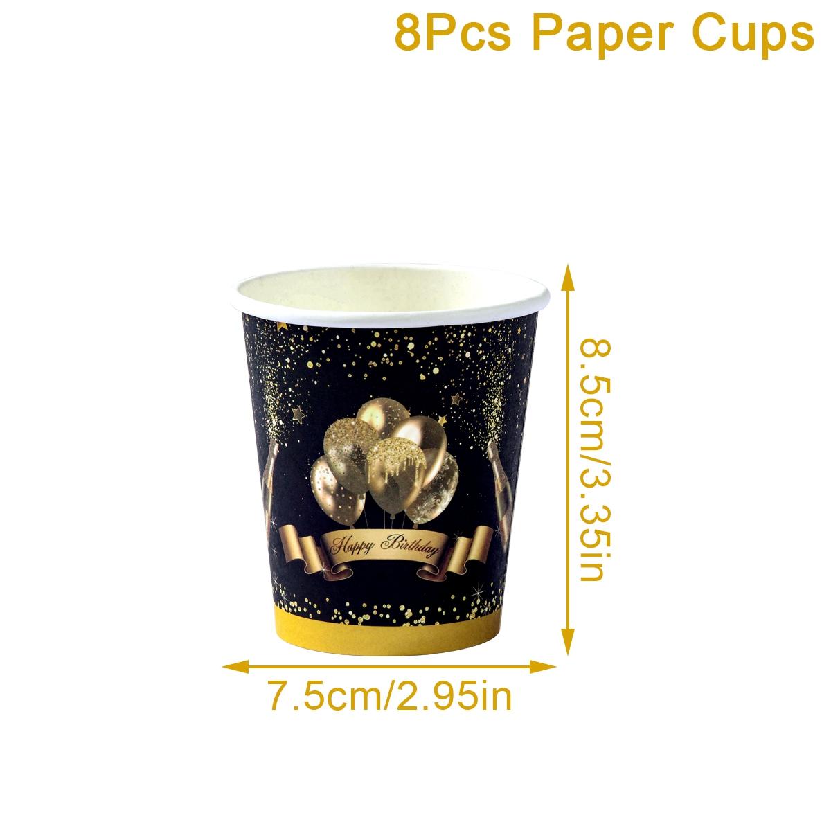 

Черно-золотая посуда для дня рождения С Днем Рождения 30 40 50 лет Украшения для вечеринки Бумажные тарелки Стаканы Товары для вечеринки по случаю дня рождения