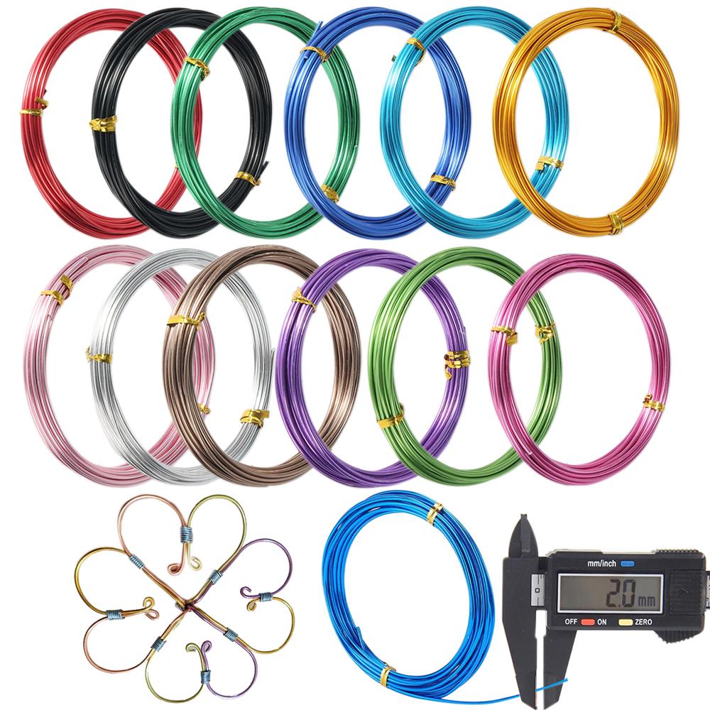 Colored Aluminum Craft Wire 1mm,1.5mm,2mm,2.5mm  Flexible Metal Artistic Floral Jewelry Beading Wire for DIY Jewelry Craft Making