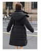2025 Women's Mid-Length Six-Color Slimming Down Jacket: Thickened Warm Winter Outerwear with Big Pockets