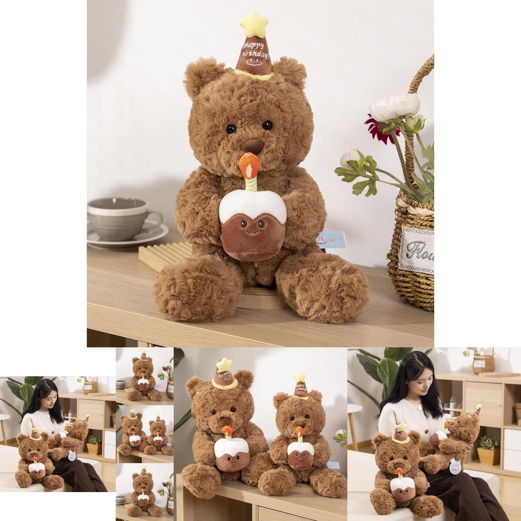 Adorable Plush Bear Doll For Girls Cute Comforting Teddy Bear Stuffed Animal Gift