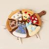 Niedlicher Pizza-Maus Plüsch Schlüsselanhänger Kreatives Essens-Plüschtier Puppe Tasche Anhänger Lustiges Ratten Kuscheltier Für Freunde Geburtstagsgeschenk Kawaii