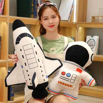 Astronaut Spaceship Pillow Plush Toy - Airplane Sleeping Doll for Boys