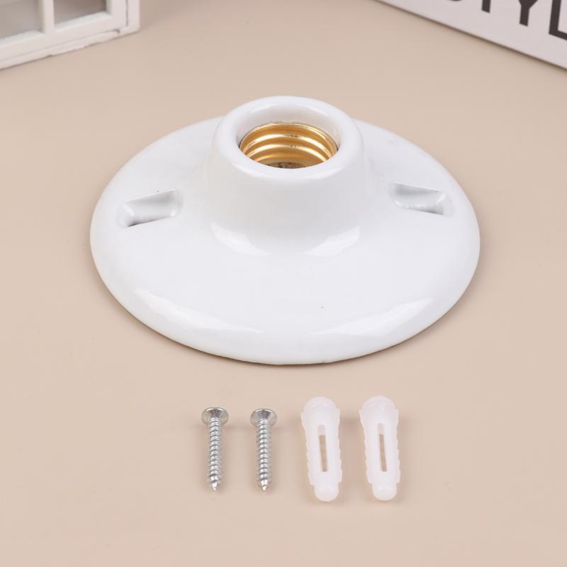 4 Styles High Temperature Resistant All Ceramic Lamp Holder Screw E27 All Copper Core High Quality Ceramic Light Base Holder