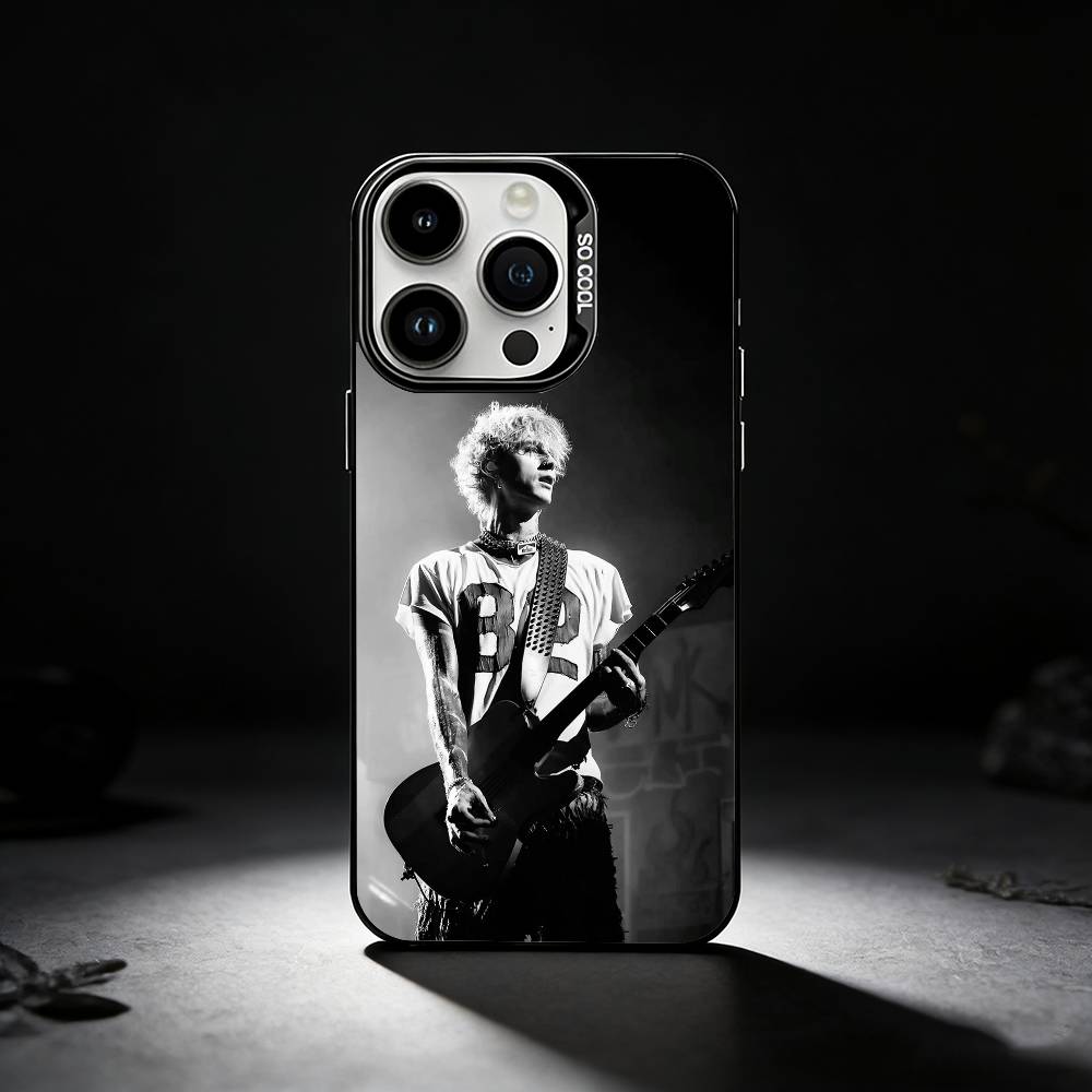 MGK L-Lost Americana Phone Case For iPhone 17,16,15,14,13,12,11 Plus,Pro Max,XS,Colored silver phone case