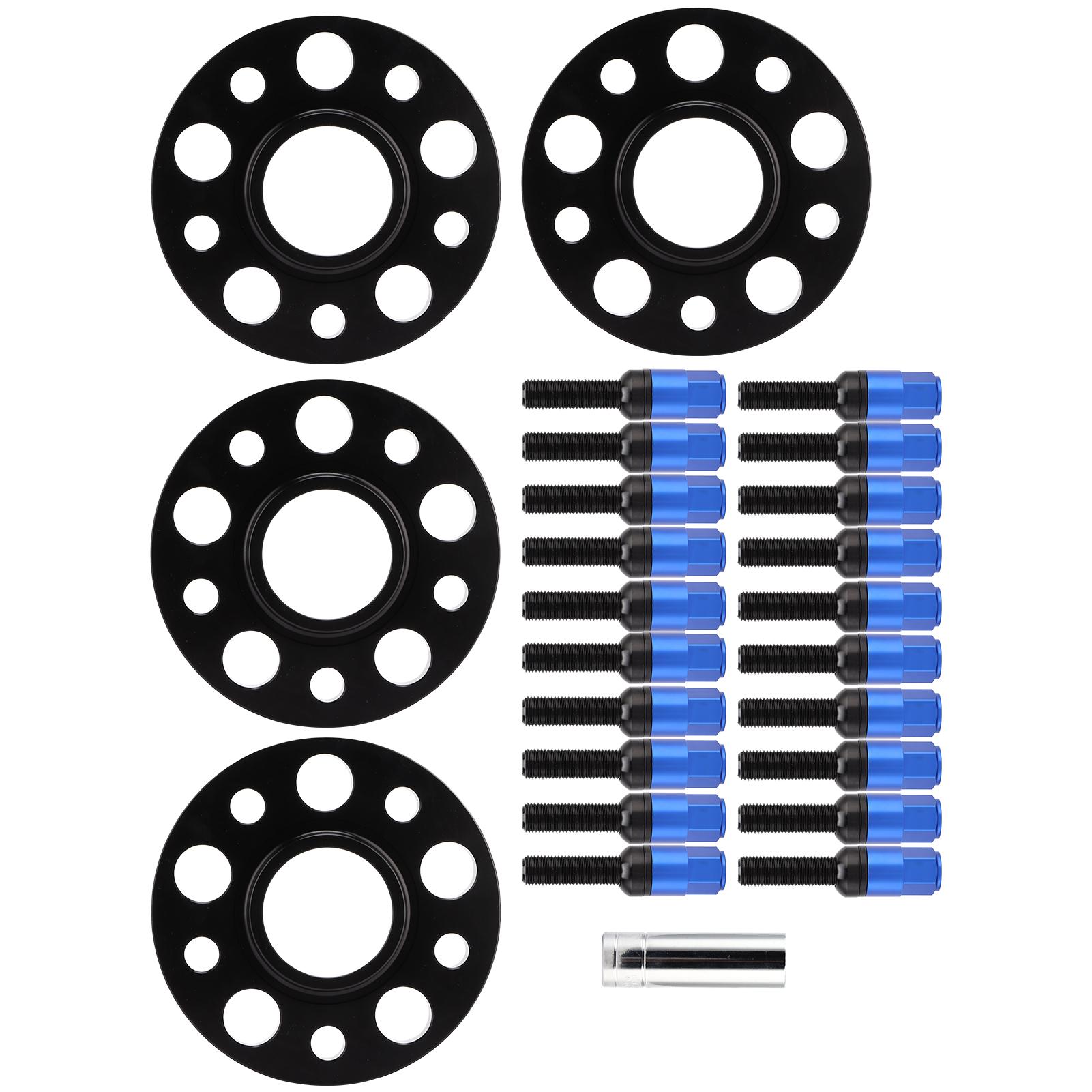 Car Hub Centric Wheel Spacers Kit 15mm 20mm Replacement for W203 C Class C230 C240 C320 C32 2002 2007(Bleu ) blu