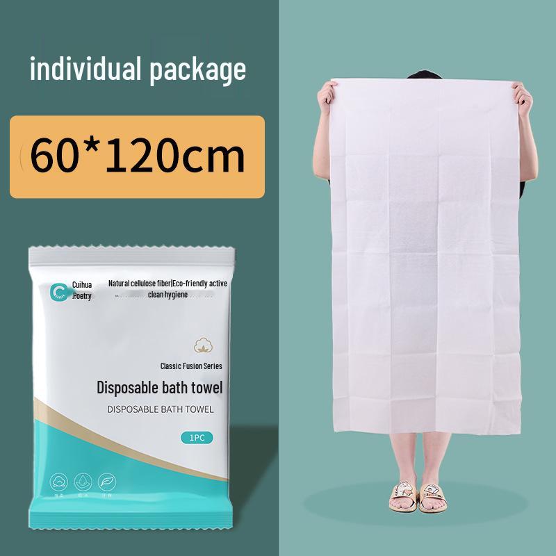 Portable Thickened Disposable Bath Towel - Enlarged, Individually Packed for Travel & Hotel Use