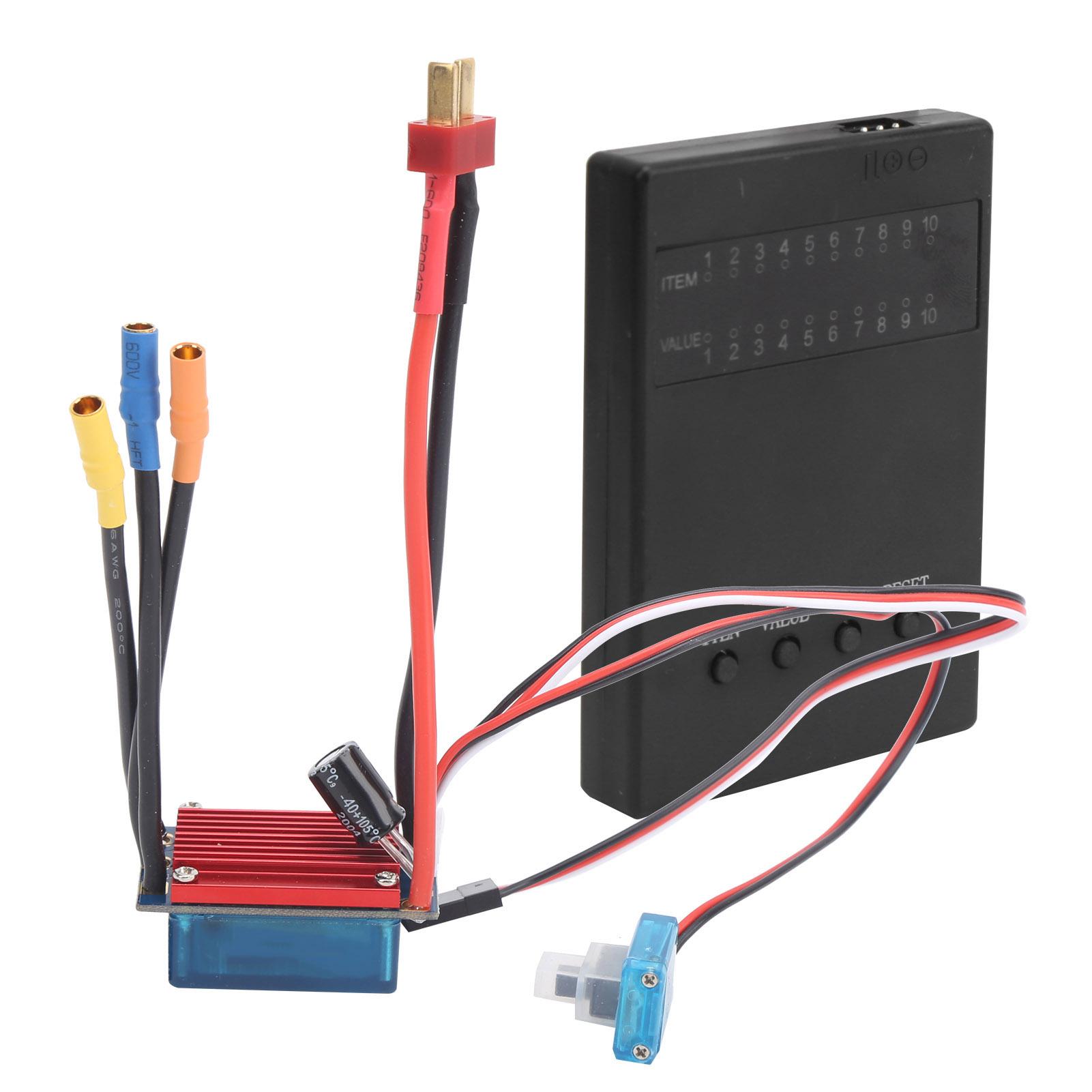 

Картка програмування безколекторного регулятора швидкості 25A Електричний комплект регулювання швидкості Підходить для радіокерованої машини 114 116