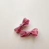 European-style Simple and Sweet Candy-colored Velvet Bow Tie Children's Cute Matching Accessories with Side Clips and Hair Clips
