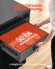 3U Rack Mount Drawer, 22.68 kg Max Load-Bearing, Lockable Server Cabinet Case, Sliding Drawer with Lock and Cable Management Holes, for Network