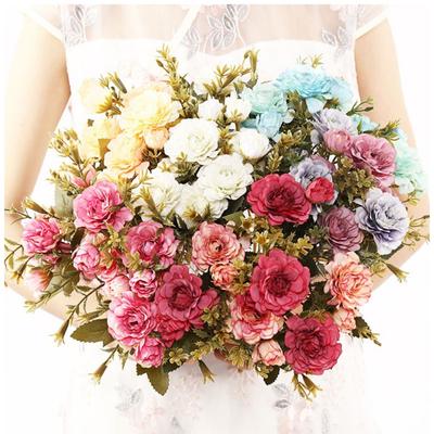 Wedding Hand Hold Artificial Flowers Mother's Day Decorative Fake Flowers Soft Texture Realistic Texture Flower Diy Props