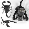 Halloween Haustier Kostüm Süßes Skorpionkönig Kostüm Für Katzen Und Hunde Aus Schwarzem Stoff