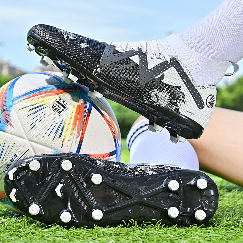 Football shoes high-top nails children's long spikes broken foreign trade adult training artificial grass spikes men's and women's price