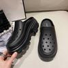Fashion Mules Shoes Slides Home House Thick Women's Slippers and Ladies Sandals Summer 2024 with Heel Black Platform Wholesale Sale W