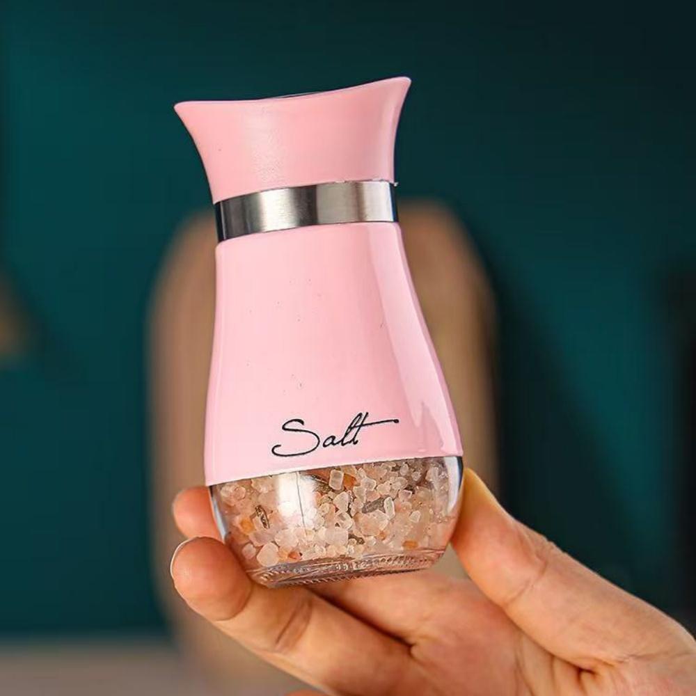 2-piece Glass Spice Jar Set, Used for Storing Pepper, Salt and Other Spices - Highly Suitable for Kitchen Seasoning and Storage