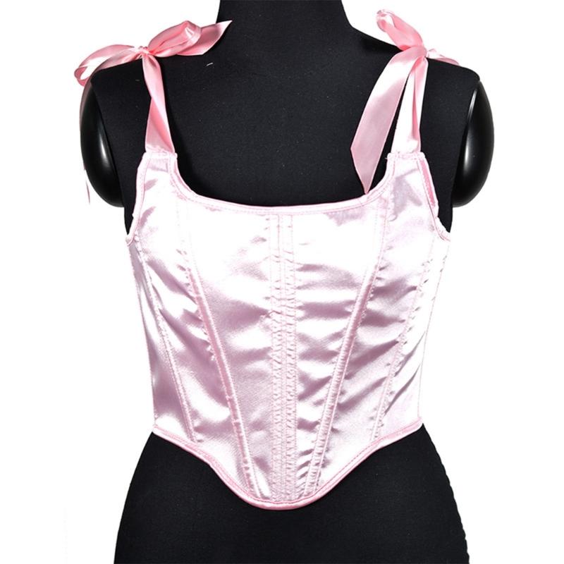 Elegant Solid Color Corset for Women Ladies Dress Corset Fashion Female Stretch Rope Waist Trainer for Prom Party
