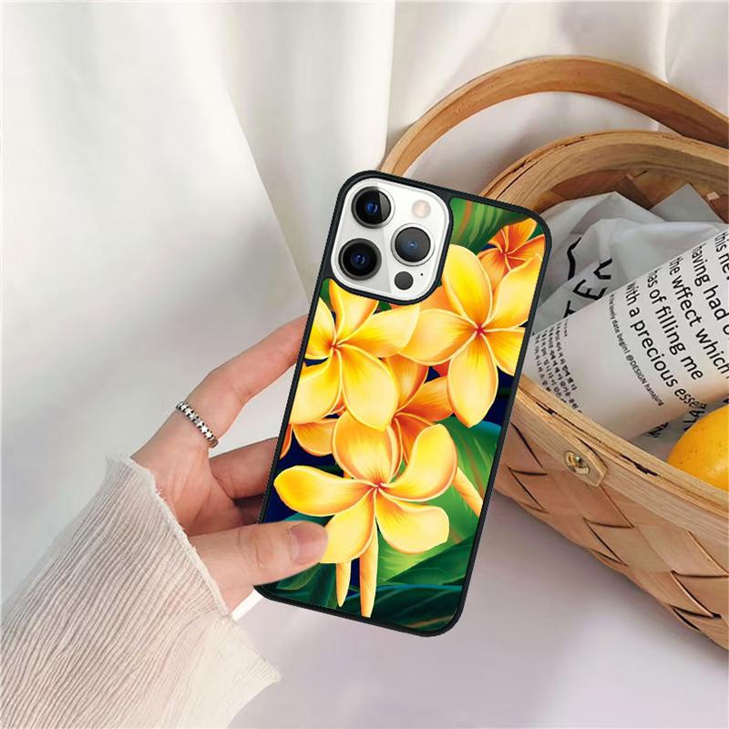 Tropical Flowers Phone Case For iPhone 17 Air 16 15 14 11 12 13 Pro  MAX Plus coque Cover Shell
