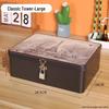 Lockable Retro Tin Box for Cosmetics, Documents, and Jewelry Storage