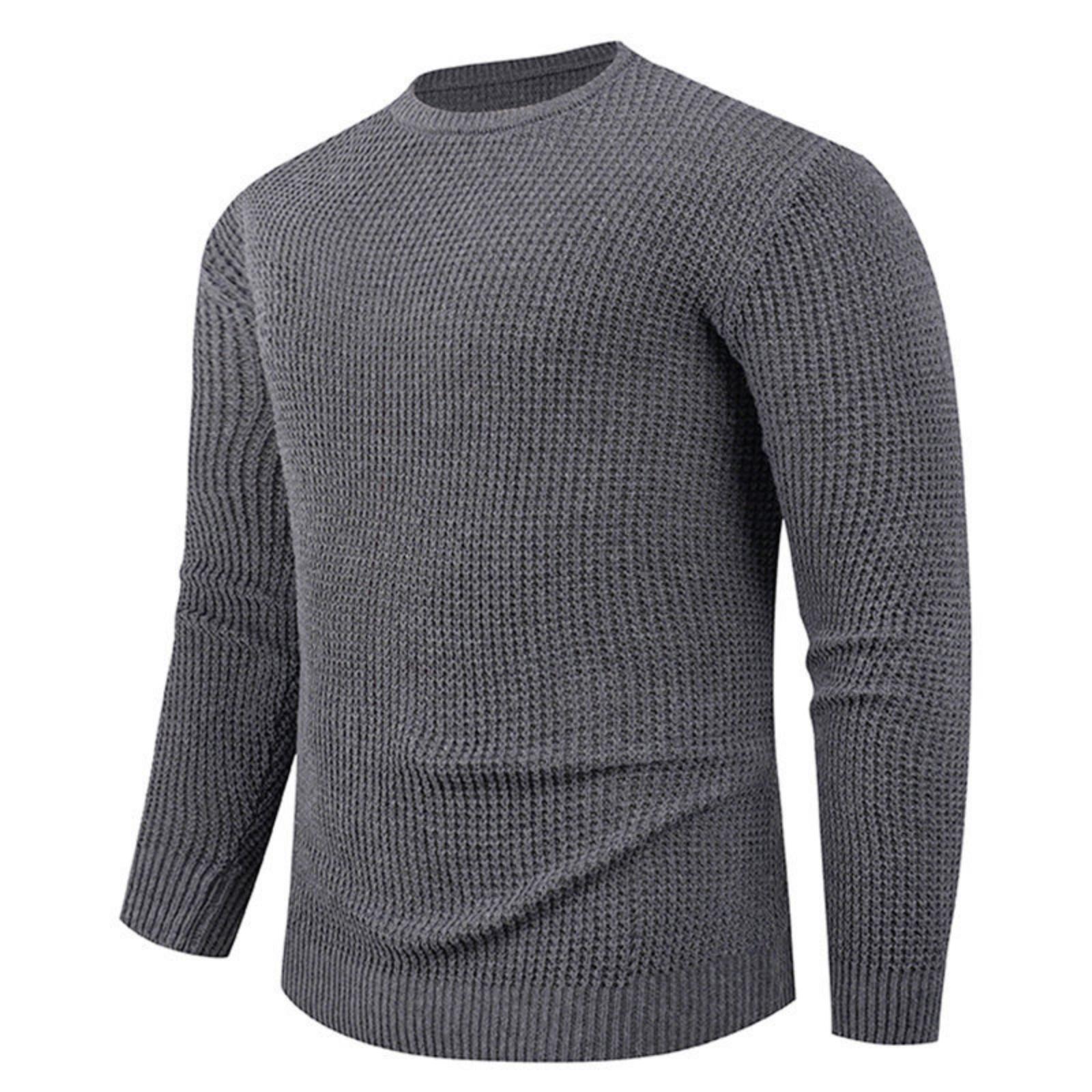 

Men s And Women s Casual And Fashionable Knitted Sweaters, Long-sleeved Round-neck Knitted Checkered Top Sweaters L