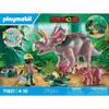 Playmobil 71821 tricératops avec bébé et explorateur, dinos, 29 pièces, dès 4 ans