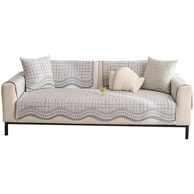 Special-Shaped Cold Bean Ice Silk Sofa Cushion New Summer Fixed Non-Slip Seat Cushion Straight Discharge Cool Sofa Cover