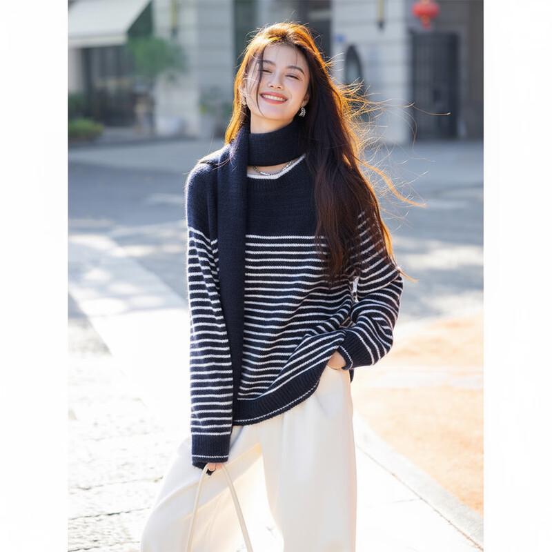 

Mokana Winter Knit Sweater with Scarf Set One Size