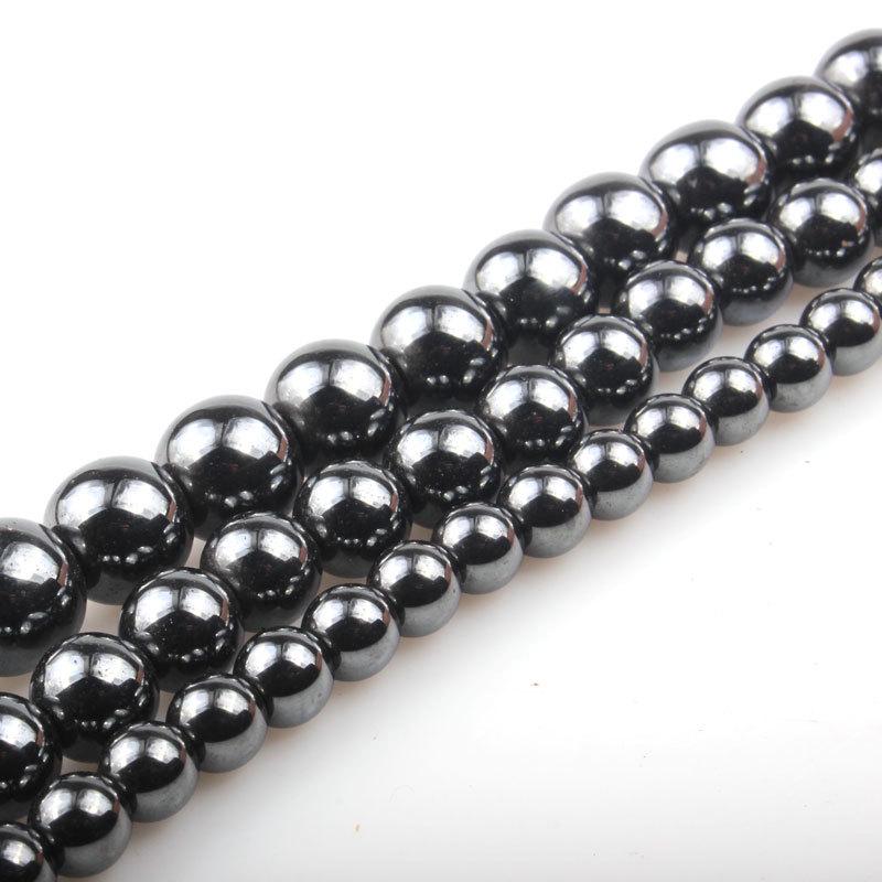 Black Agate Crystal Round Beads Strands for DIY Jewelry Accessories.