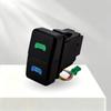 Dual Key Button Green Blue LED Switch With Wire 23.5x43mm OEM Dash Mount For Honda Civic Accord Odyssey CR-V FIT Car Accessories Battery Switches5