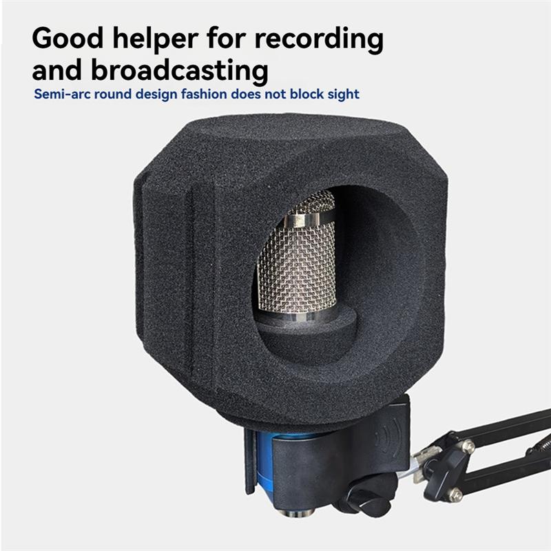 A95Q-C5 Microphone Wind Shield Acoustic Filter Professional Condenser Mic Studio Sponge Soundproof Protection Cover