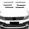 6PCS Car Front Bumper Mesh Center Grille Grill Moulding Strips Cover Trim Car Styling For VW Tiguan MK2 2016-2024 ABS