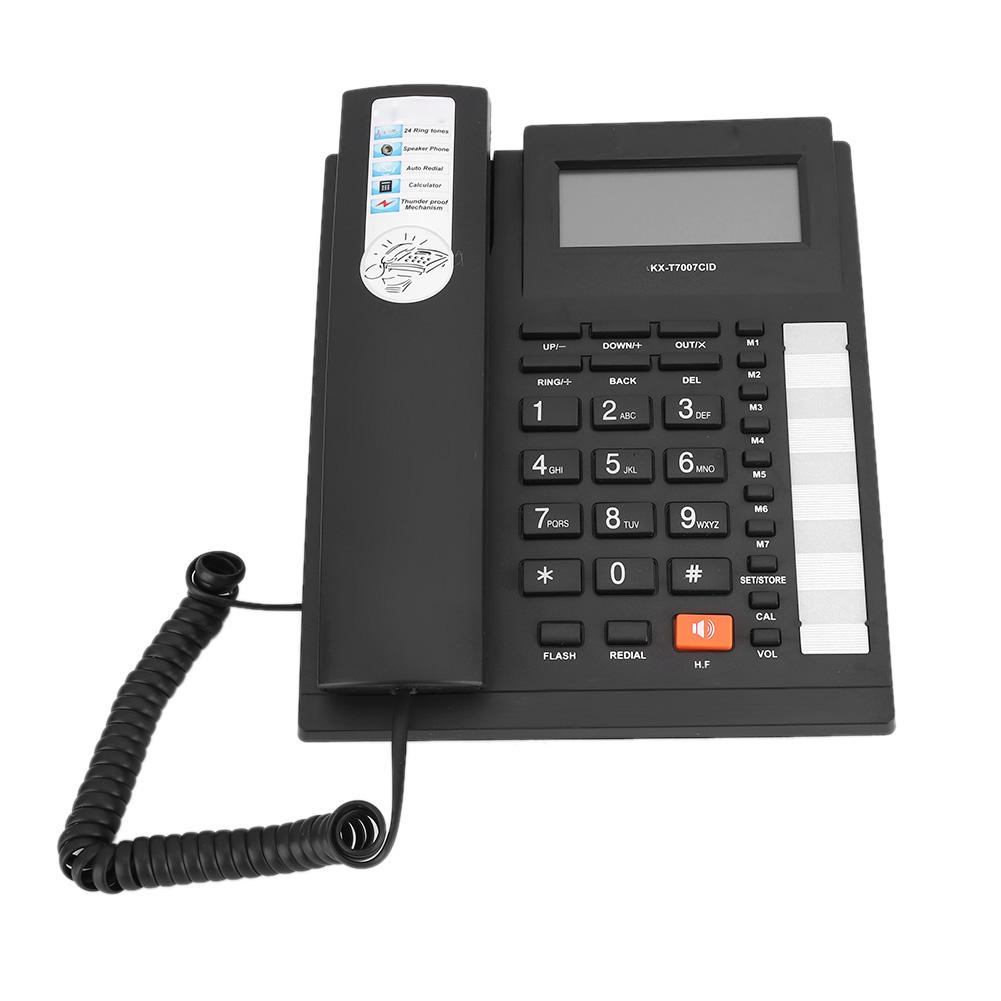 

KX T7007 Dual Interface Caller ID Large Buttons Home Office Telephone Landline Black белый