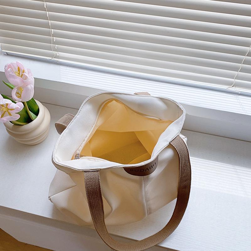 Office Worker Canvas Bag New Women's Bag Fashionable Simple Shoulder Bag Large Capacity